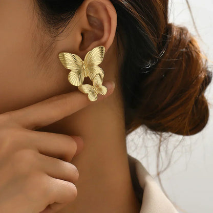 [GALE]Butterfly Gold Earrings
