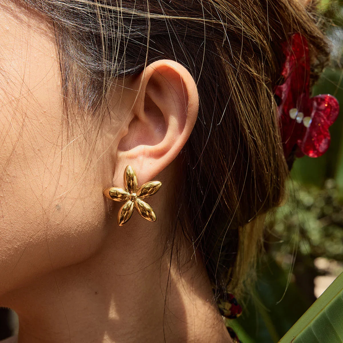 [GALE]Monica Floral Gold Earrings