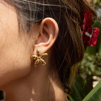 [GALE]Monica Floral Gold Earrings