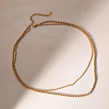 [GALE]Layered Ball Chain Necklace