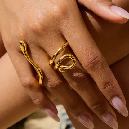 [GALE]Gemmie Golden Snake Ring