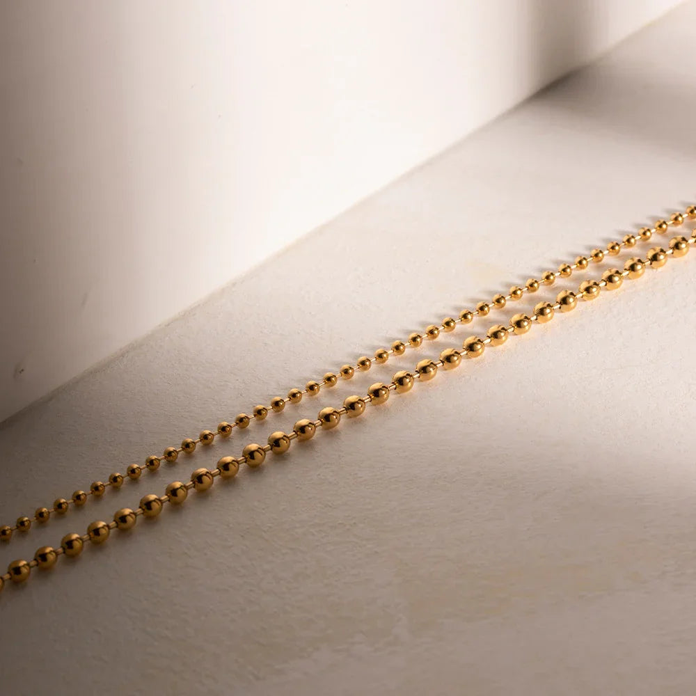 [GALE]Layered Ball Chain Necklace