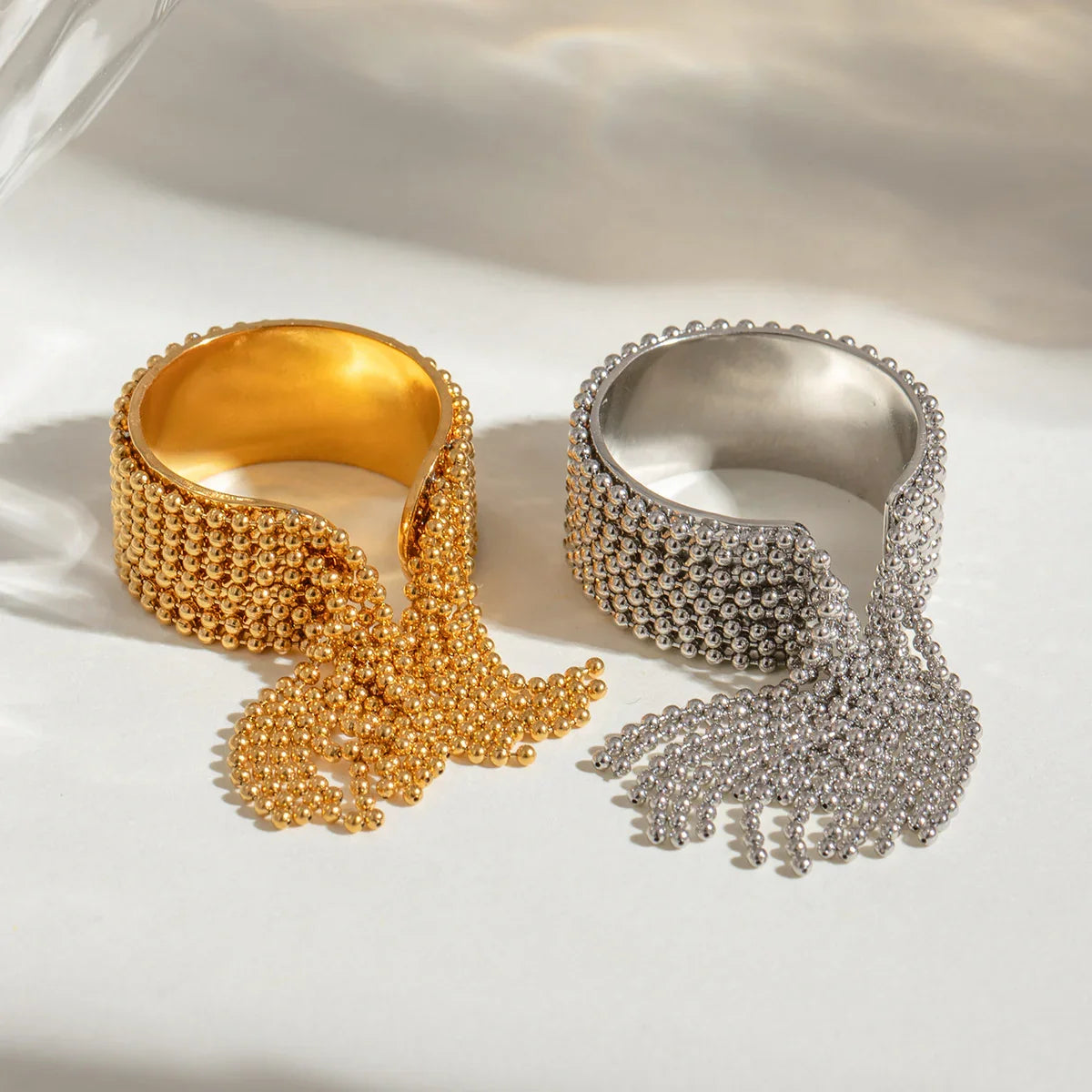 [GALE]Krystelle Gold Tassel Ring