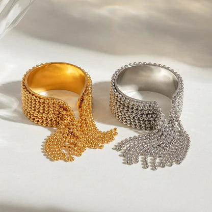 [GALE]Krystelle Gold Tassel Ring