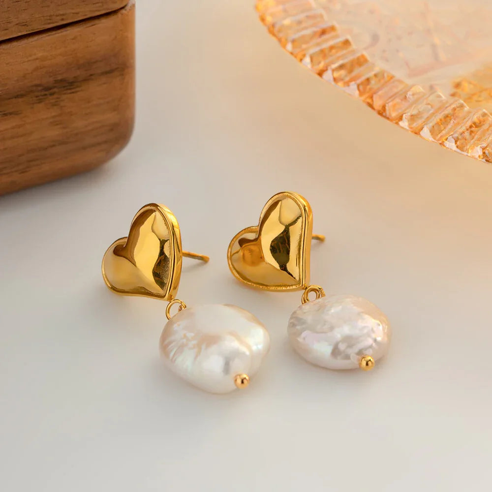 [GALE]Blanche Freshwater Pearl Earrings