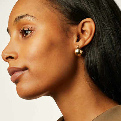 [GALE]Sunna Gold Huggie Earrings