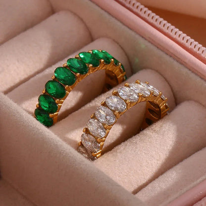 [GALE]Antoinette Diamond Simulant Gold Ring