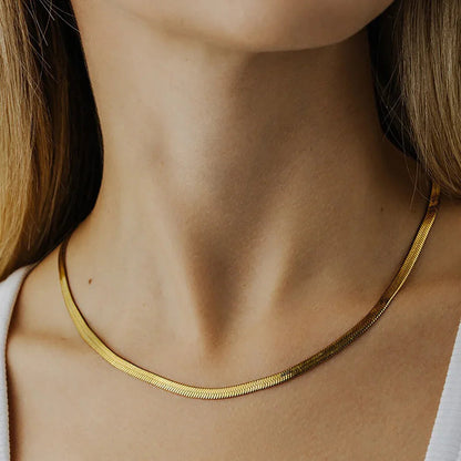 [GALE]Elysian Gold Herringbone Necklace