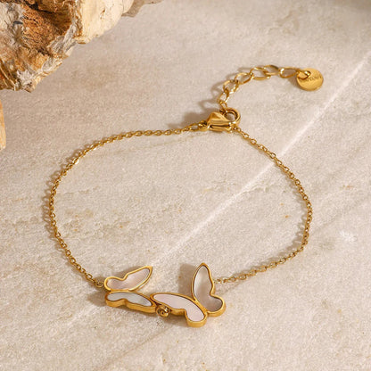 [GALE]Blaire Butterfly Pearl Bracelet