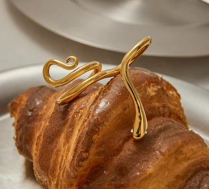 [GALE]Gemmie Golden Snake Ring