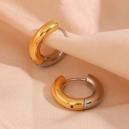 [GALE]Ingrid Two Tone Hoop Earring