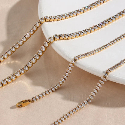 [GALE]Wisteria Diamond Tennis Necklace