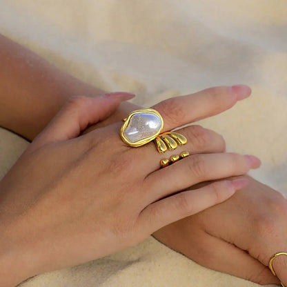 [GALE]Charis Gold Pearl Ring