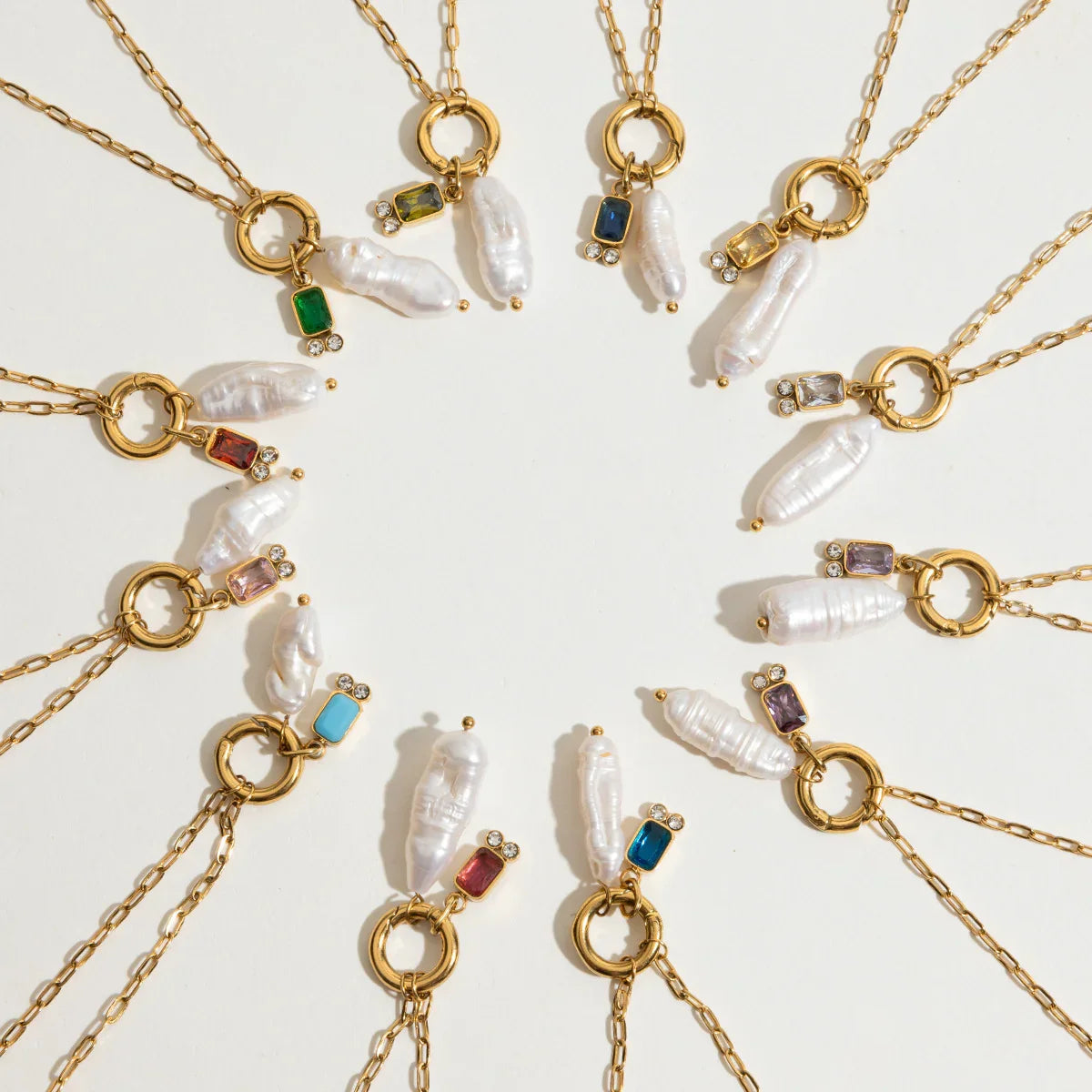 [GALE]Caitlin Birthstone Pearl Necklace