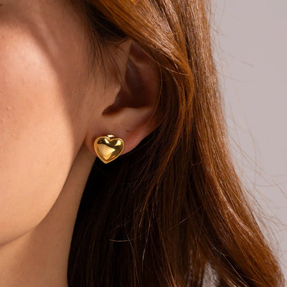 [GALE]Ruth Heart Gold Earrings