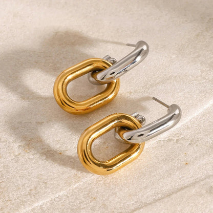 [GALE]Taylor Two Tone Double Hoops