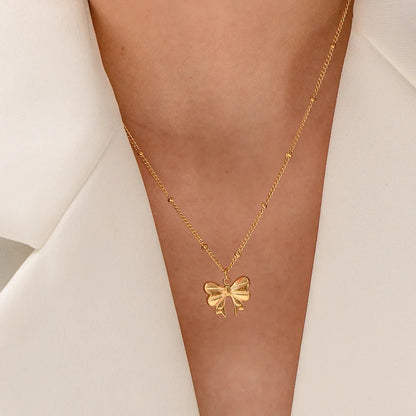 [GALE]June Bow Necklace