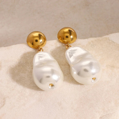 [GALE]Ariana Chunky Pearl Drop Earrings