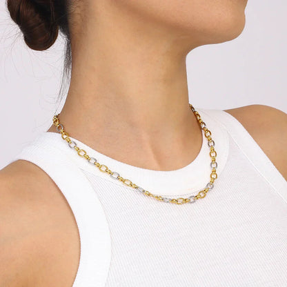 [GALE]Addison Two Tone Gold Necklace