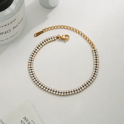 [GALE]Celene Layered Tennis Bracelet