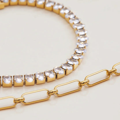 [GALE]Avaria Oval Cut Tennis Bracelet