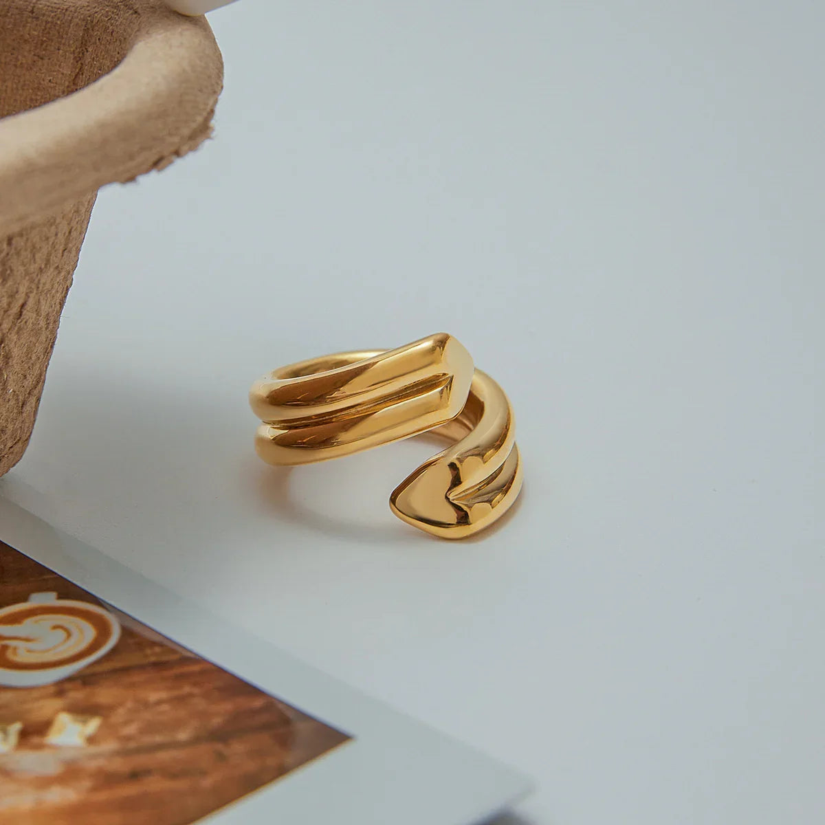 [GALE]Tara Heart Twist Gold Ring