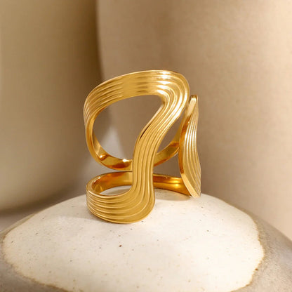 [GALE]Vivi Twisted Band Gold Ring