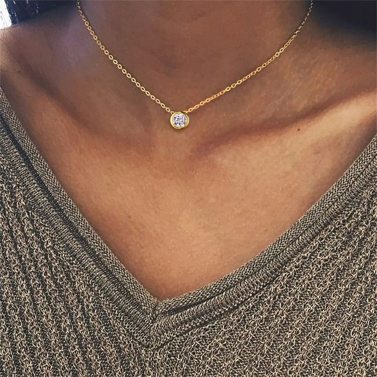 [GALE]Amelia Birthstone Necklace