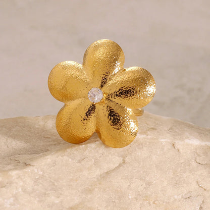 [GALE]Flora Gold Petal Ring