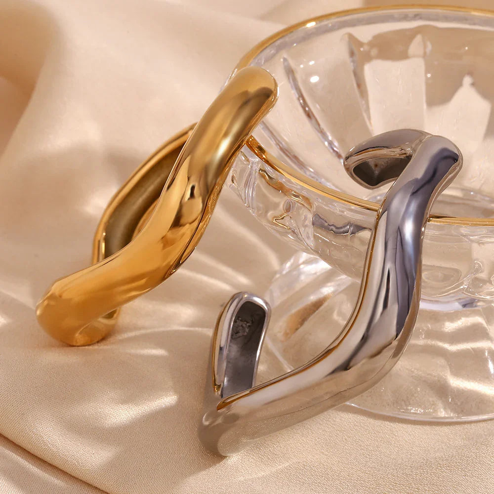 [GALE]Zaria Asymmetrical Gold Bangle