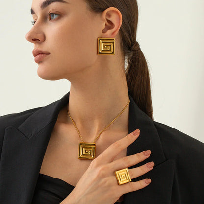 [GALE]Karina Gold Earrings