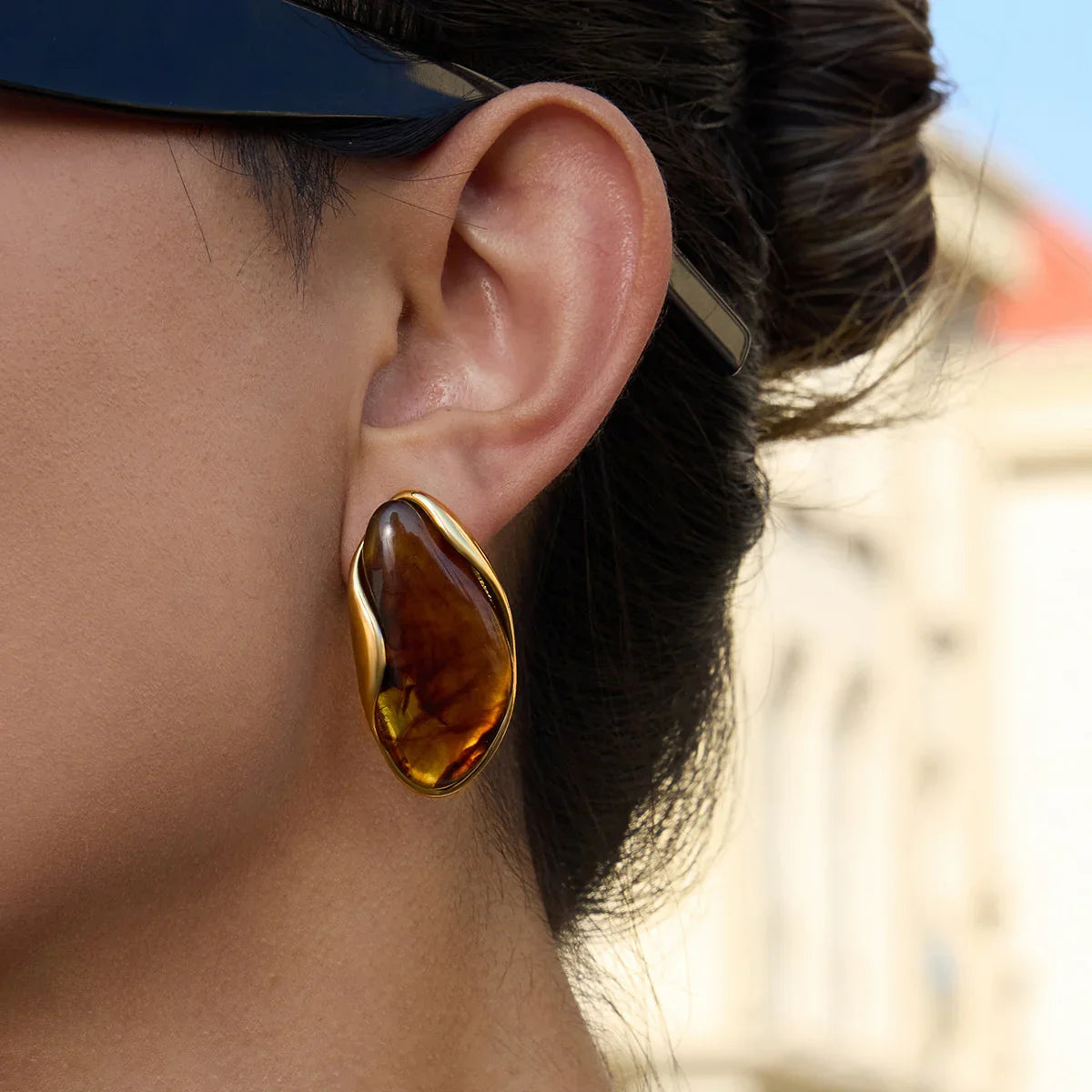 [GALE]Amelise Polished Gemstone Earrings