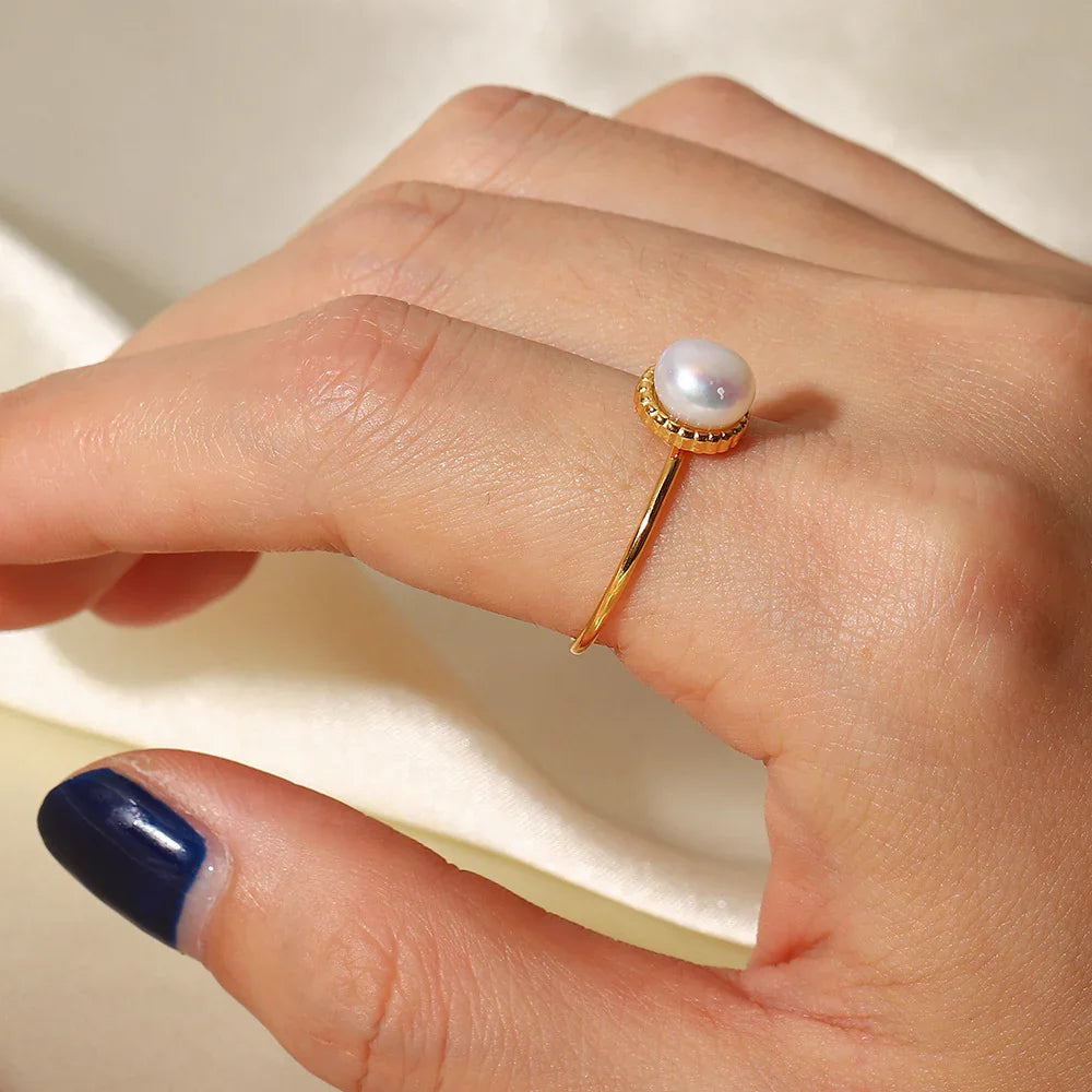 [GALE]Solis Gold Pearl Ring