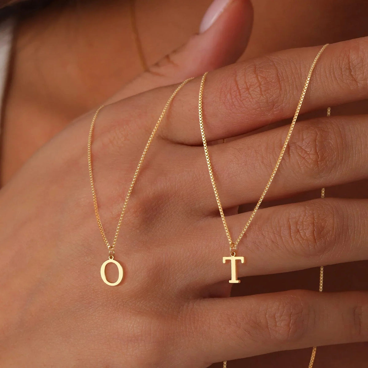 [GALE]Therese Letter Initial Gold Necklace