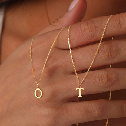 [GALE]Therese Letter Initial Gold Necklace