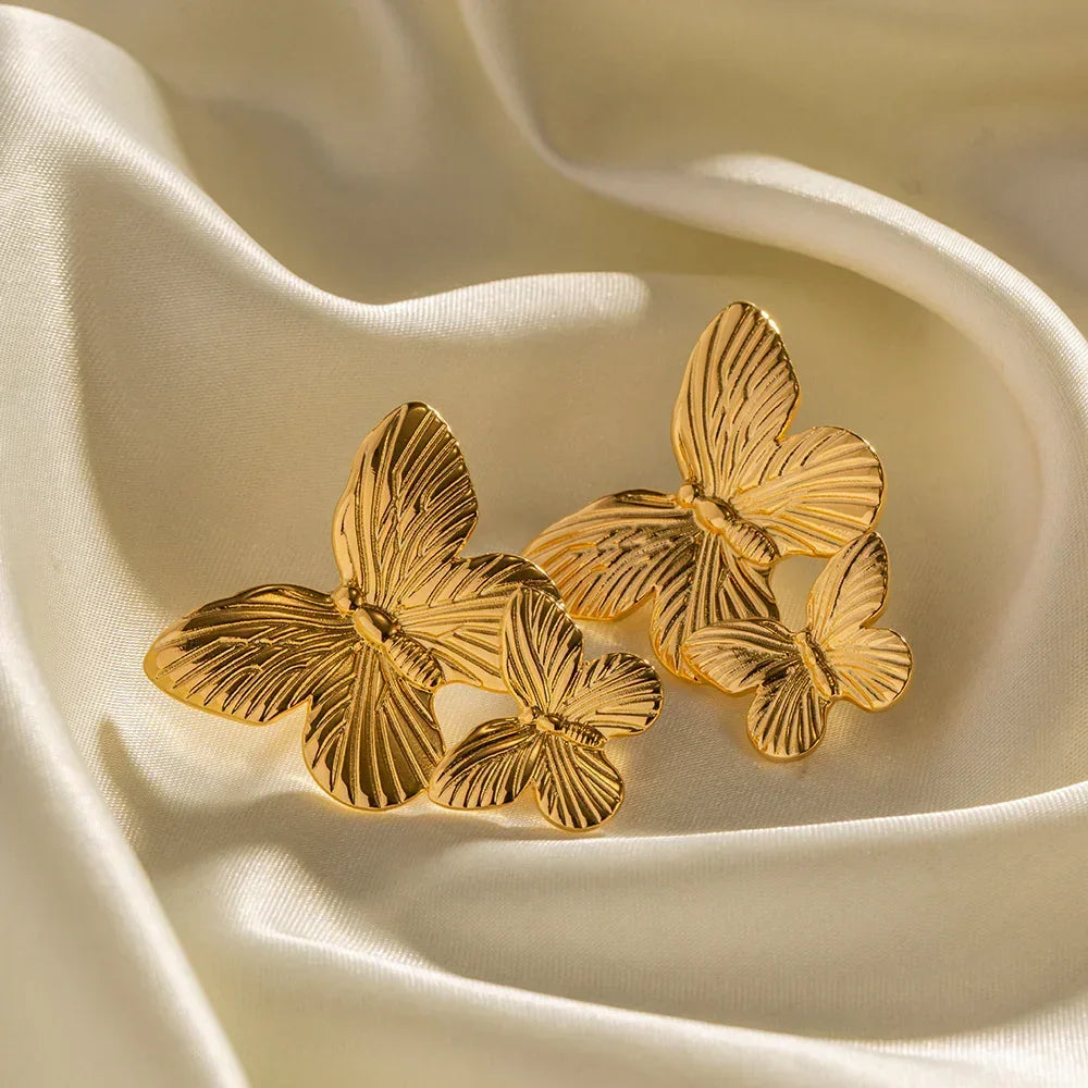 [GALE]Butterfly Gold Earrings