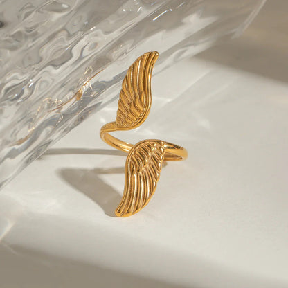 [GALE]Sparrow Gold Wing Ring