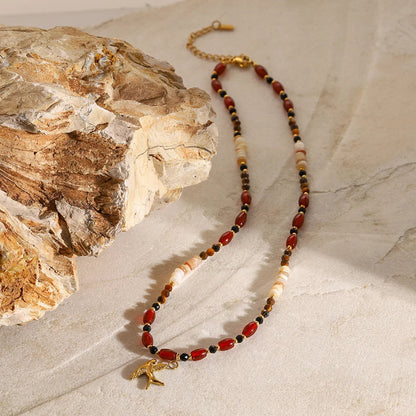 [GALE]Sierra Tiger Eye Beads Necklace