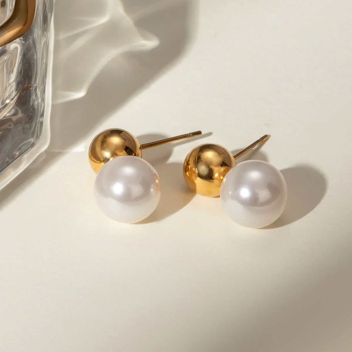 [GALE]Nautica Dome Pearl Earrings