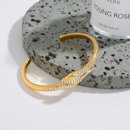 [GALE]Rosalee Serpentine Diamond Bangle