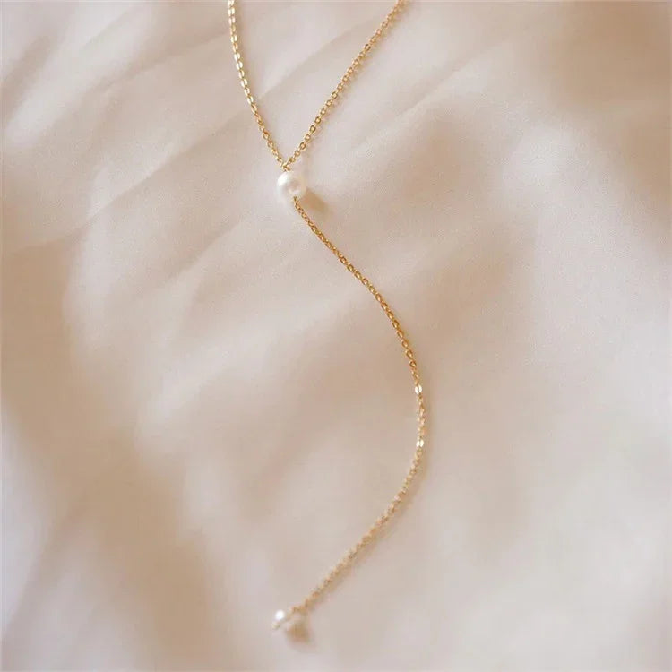 [GALE]Beatrice Pearl Tassel Necklace