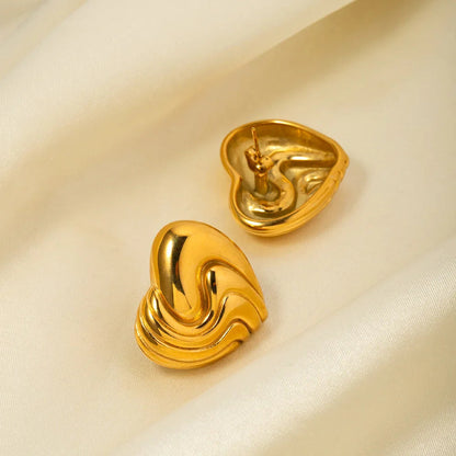 [GALE]Milena Heart Gold Earrings