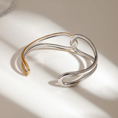 [GALE]Noria Two Tone Gold Bangle