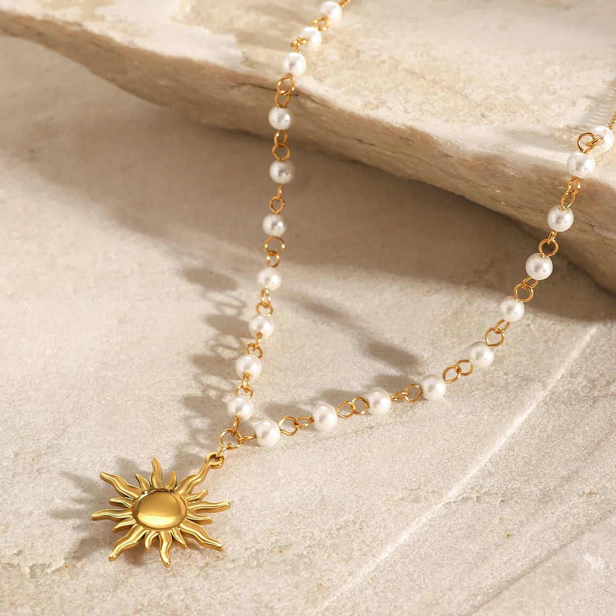 [GALE]Apollo Sun Pearl Necklace