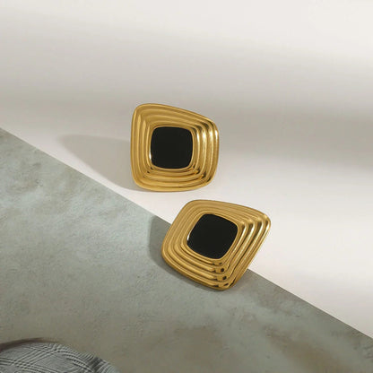 [GALE]Sylvie Geometric Gold Earrings