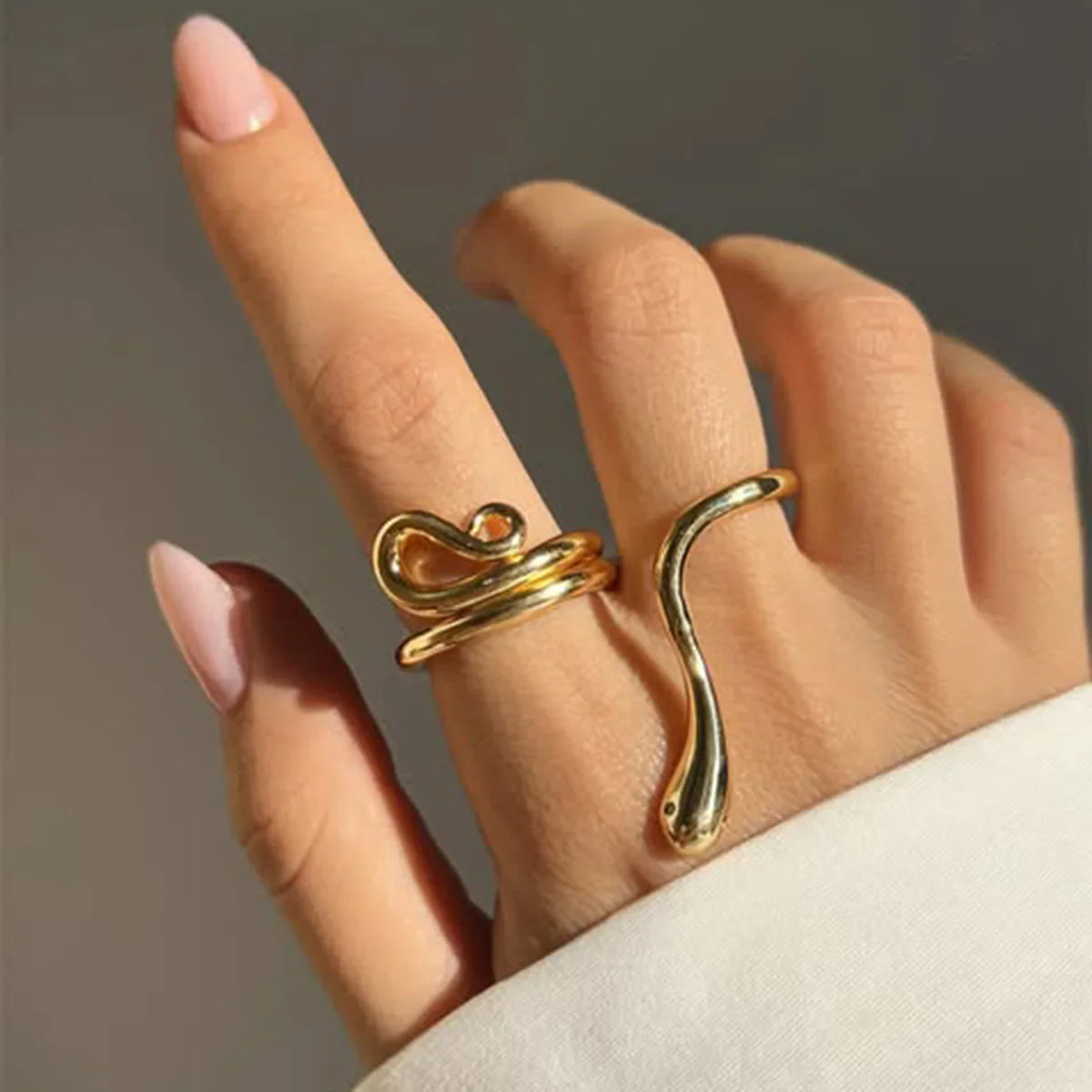[GALE]Gemmie Golden Snake Ring