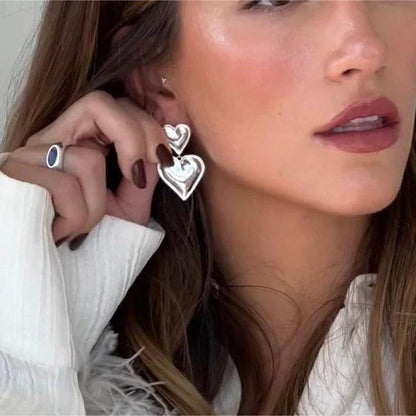 [GALE]Zofia Gold Heart Earrings