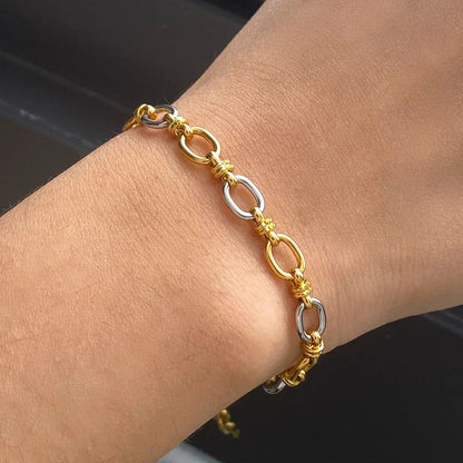 [GALE]Addison Two Tone Gold Bracelet