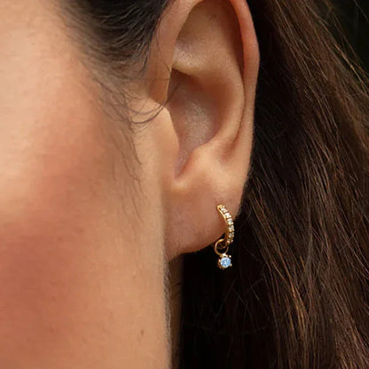 [GALE]Blake Reversible Diamond Hoops