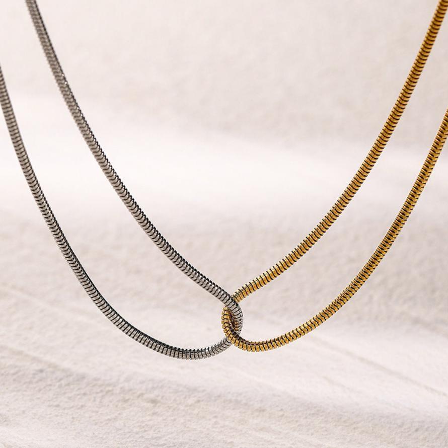 [GALE]Talia Two Tone Necklace